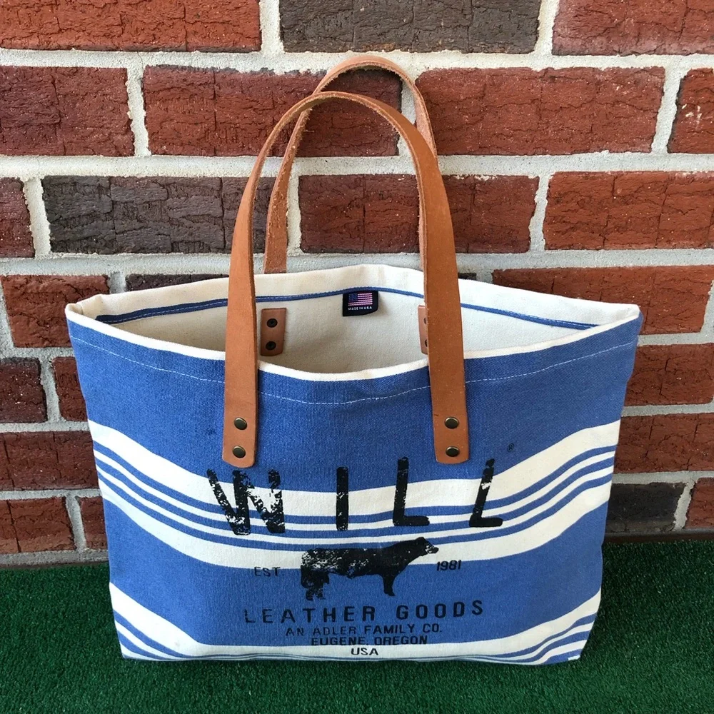 NWOT WILL Leather Goods Classic Canvas Tote - Picture 3 of 7